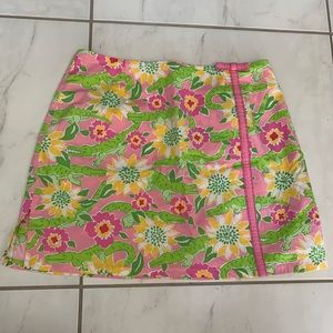 Lilly Pulitzer alligator print skirt skort